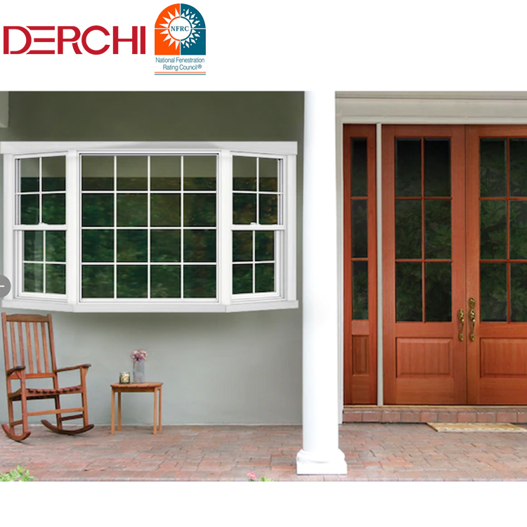 Nfrc Standard Sound Insulation Aluminium Fixed Picture Windows Grill Design Bay-Bow Windows