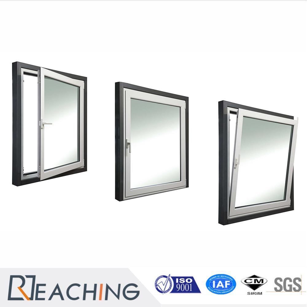 Mix Color Aluminium Tilt&Turn Pivot Window with Double Glass