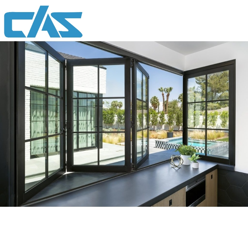 Premium Commercial Aluminum Folding Bifold Glass Window for Homes