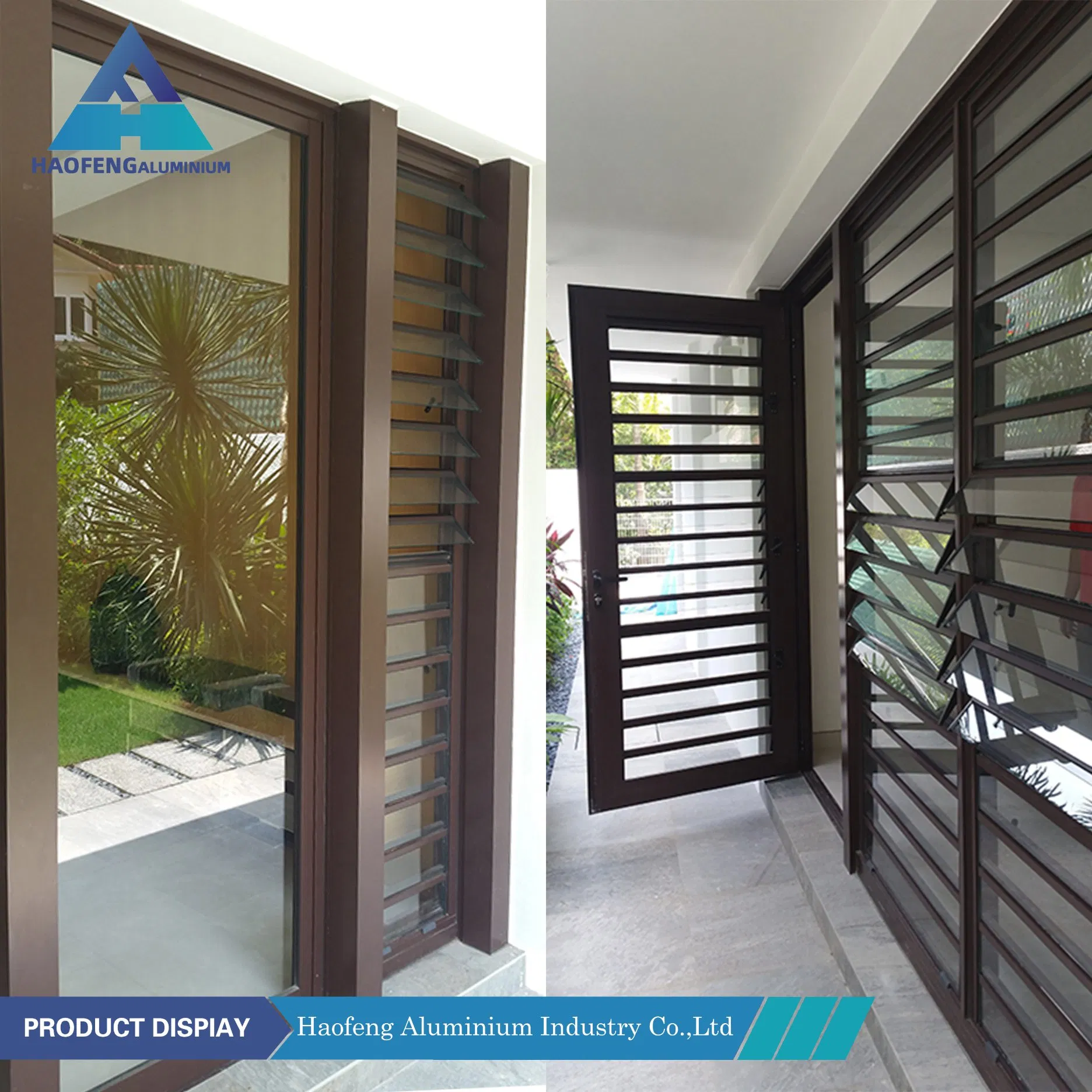 Wall Decorative External Aluminium Vertical Louvres Jalousie Windows for Sale