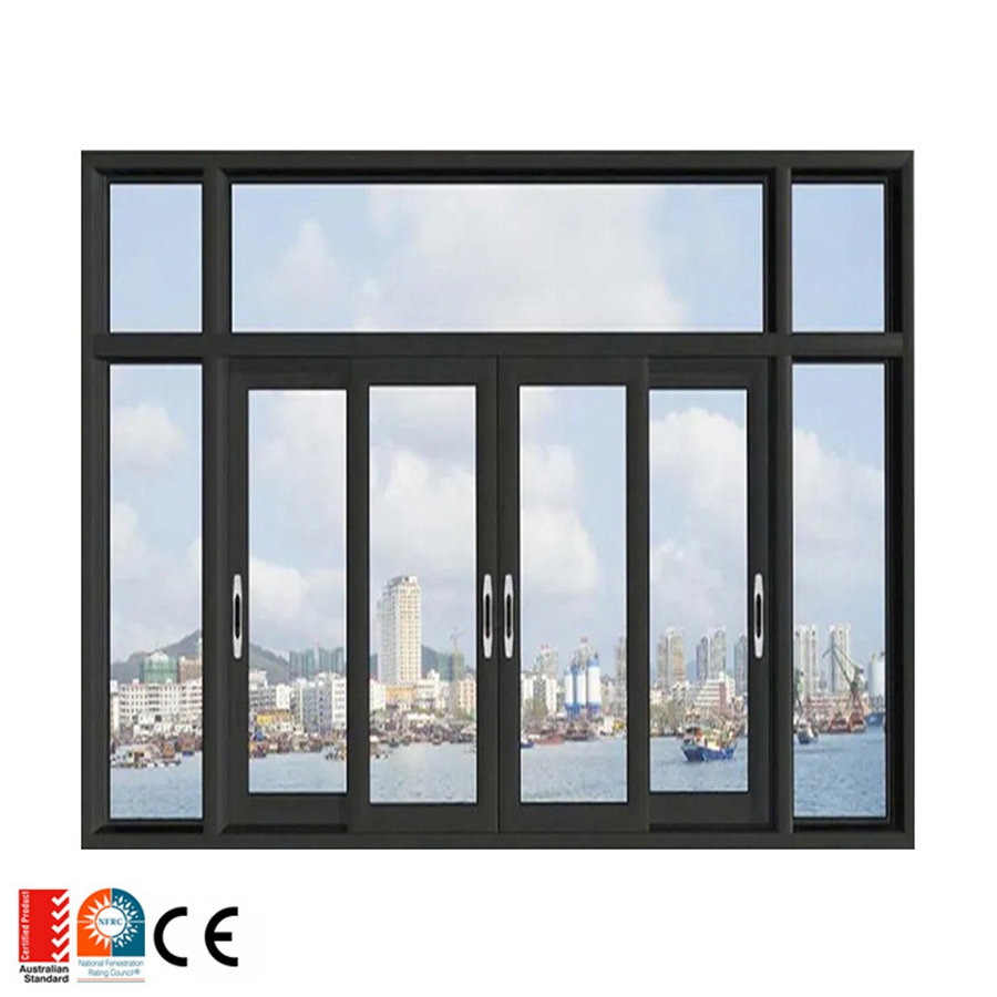 2X12 Sliding Aluminium Triple Glazing White Sound Proof Window Rough Opening
