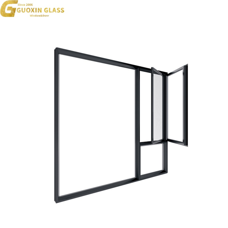 Premium Guoxin Aluminum Double Glazing Window for Soundproofing