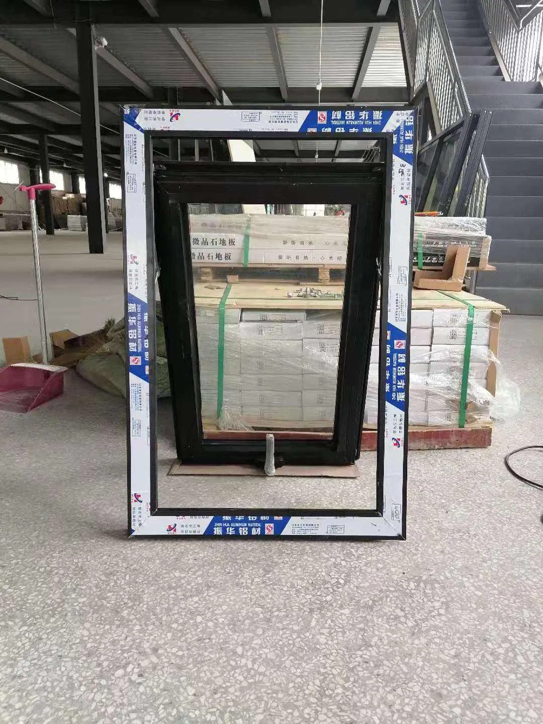 Vertical Pivot Opening Aluminum Awning Top Hung Windows Vertical Hinged Window with Tempered Glass