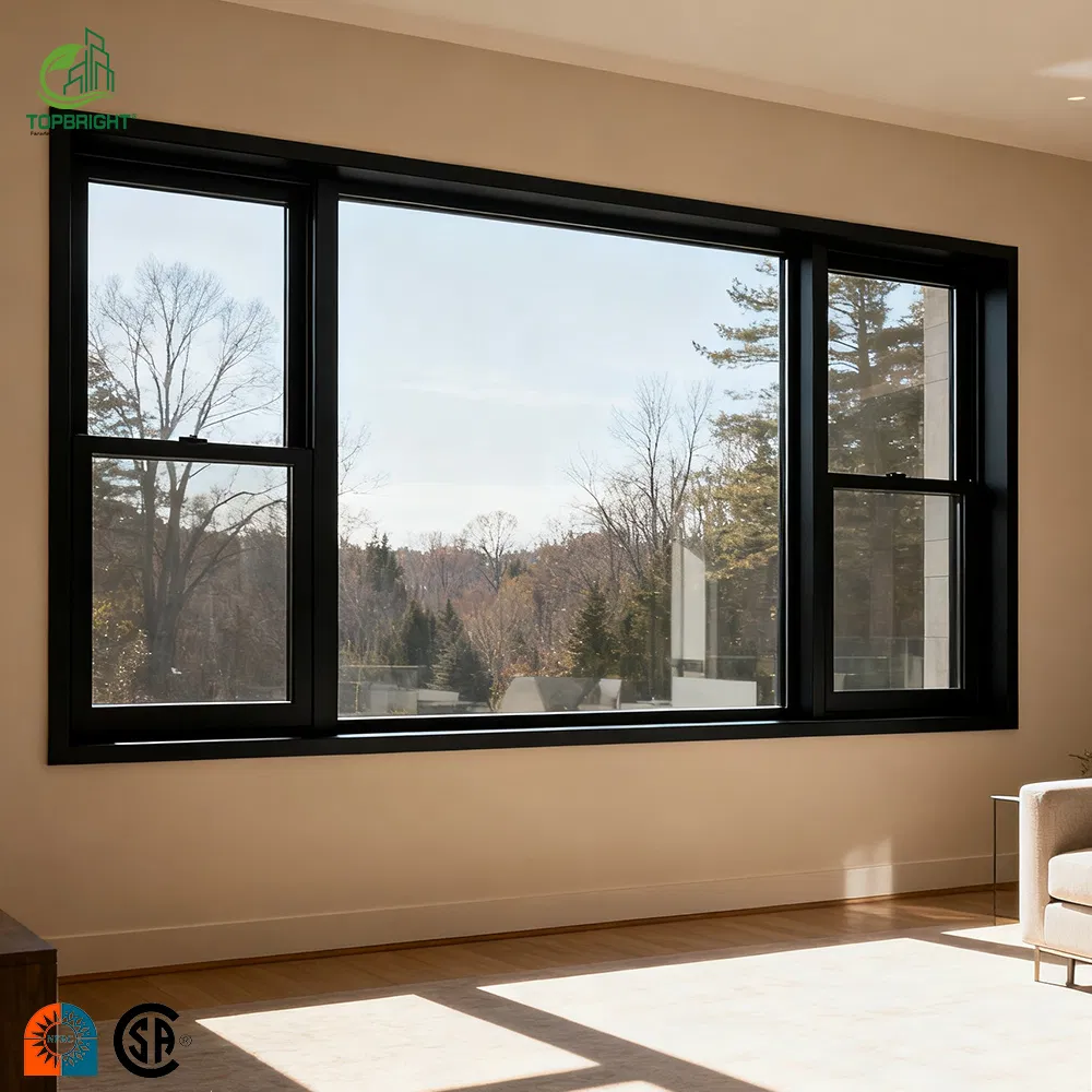 Hurricane Energy Efficient Panoramic Picture Windows Glass Aluminum Fixed Window