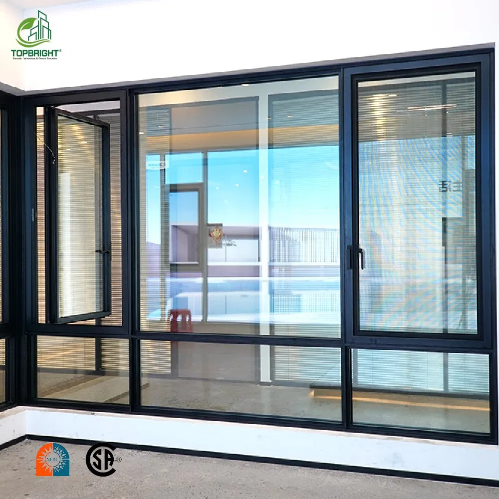 Hurricane Impact Aluminium Windows Floor to Ceiling Aluminum Large Fixed Glass Windows Extra Large Picture Window Design