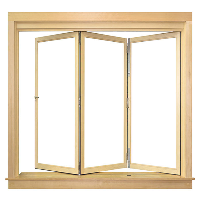 New in Windproof Standard Size Tempered Glass Folding Aluminium Bifold Window