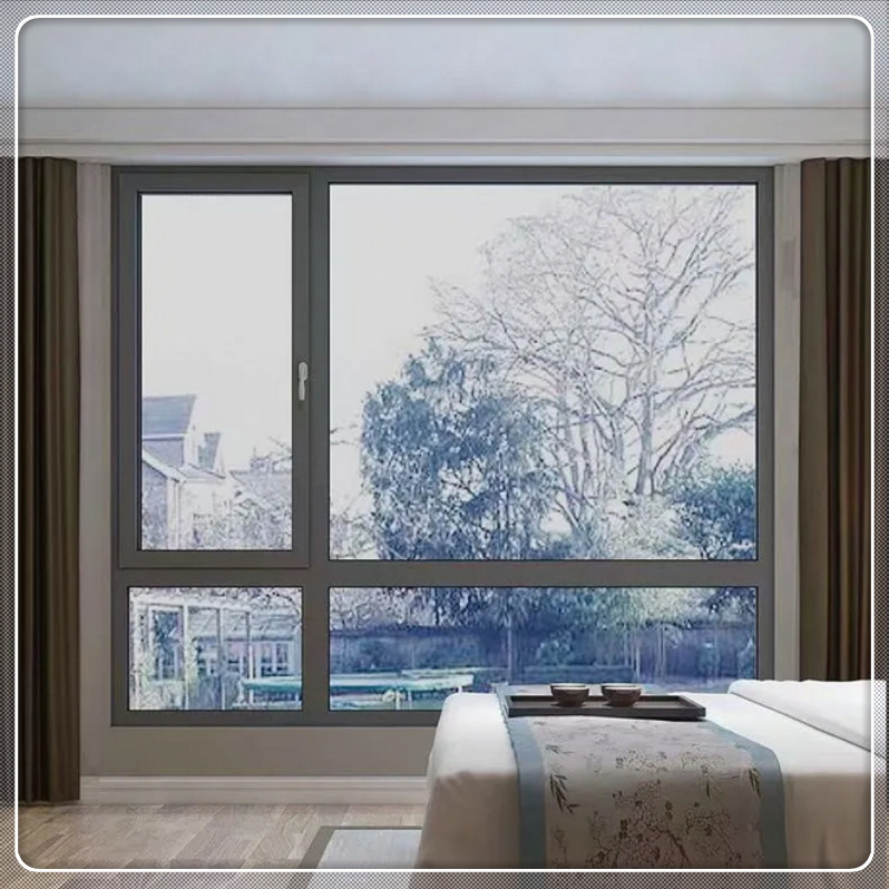 Stylish Gold Stainless Steel Hopper Functional Windows with Single Layer Coated Glass