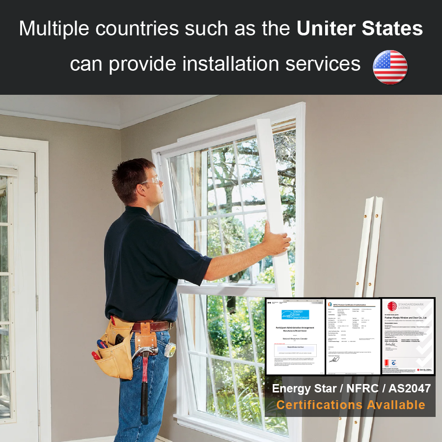 Wanjia Customized Interior Residential Vinyl Single Hung Double Hung UPVC Windows