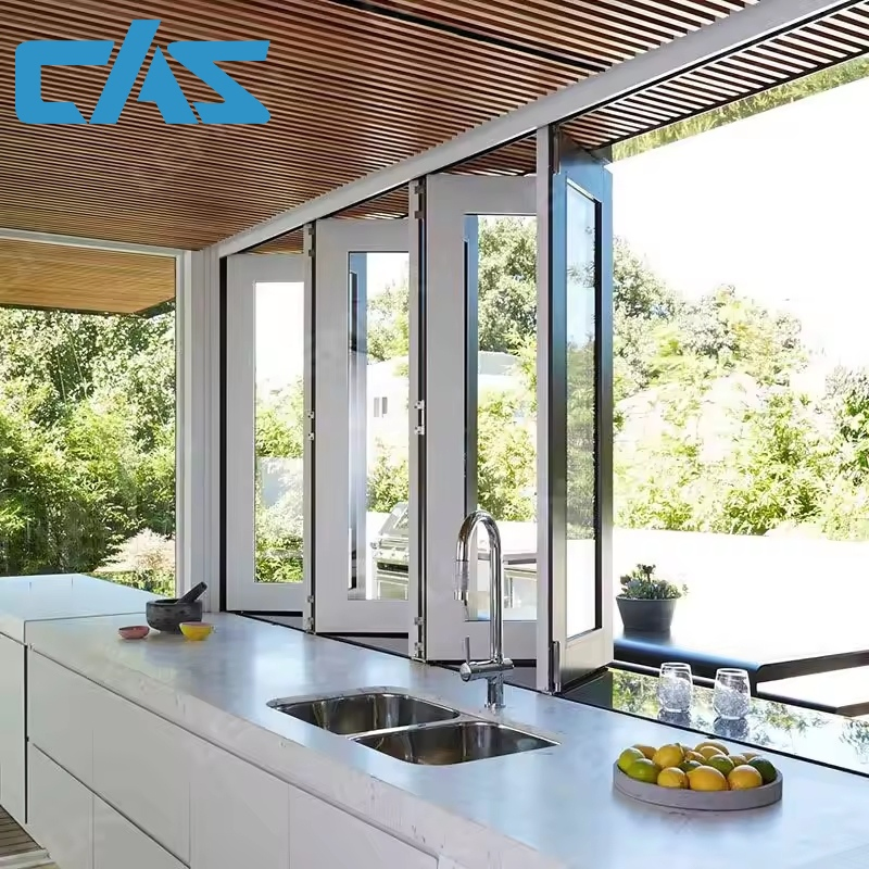 Exterior Bi Folding Window Folding Glass Window Aluminium Alloy Bifold Windows
