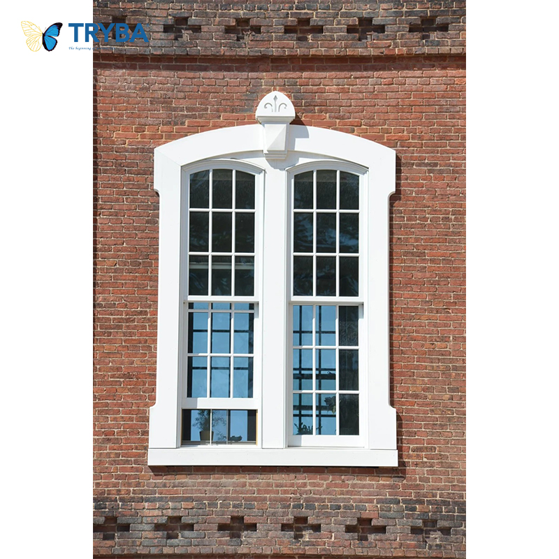 American Style Double Glazed Aluminum Single Double Hung Windows for Villa