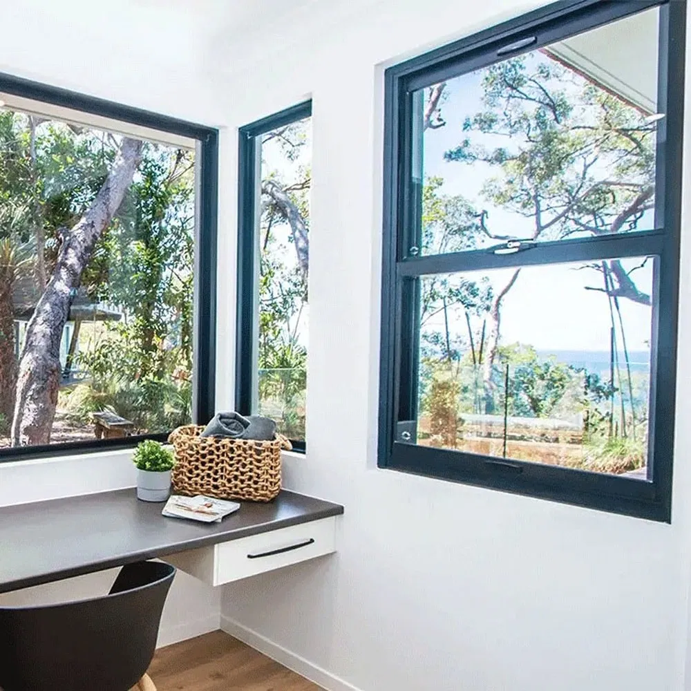 Thermal Break Aluminum EPDM Sealing System Double Hung Window