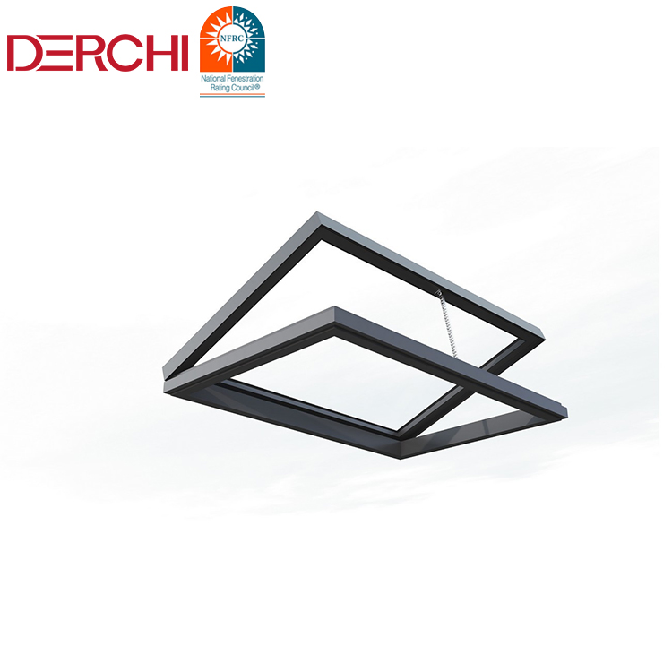 Aluminum Double Glass Skylight Roof Pivot Windows Designs