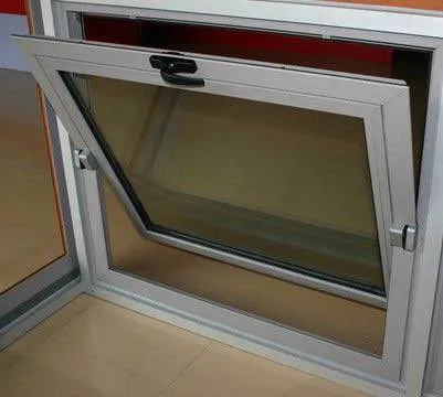 Aluminium Frame Vertical Pivot Window with Tempered Glass