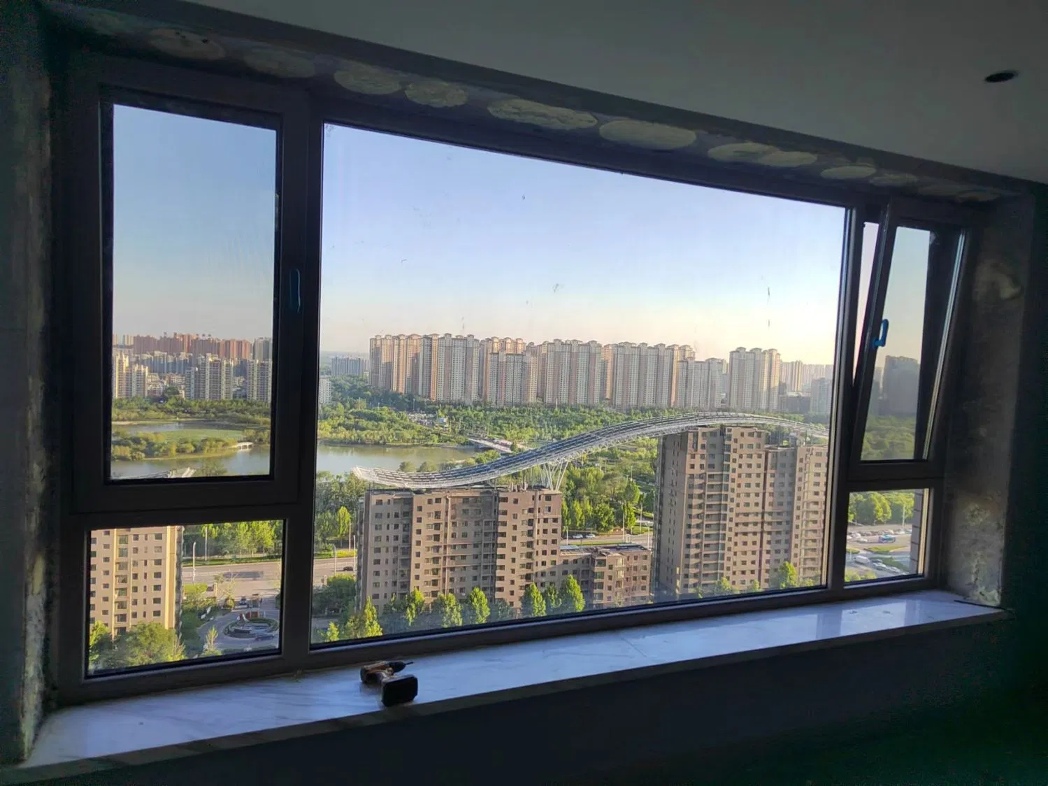 Soundproof Heat Insulation Aluminium Double Glazing Glass Inner Opening Casement Window