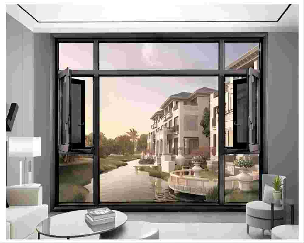 Soundproof Heat Insulation Aluminium Double Glazing Glass Inner Opening Casement Window