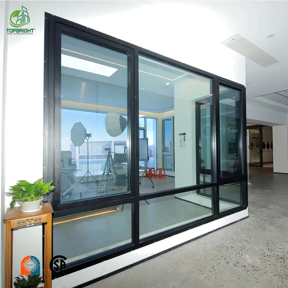 Hurricane Impact Aluminium Windows Floor to Ceiling Aluminum Large Fixed Glass Windows Extra Large Picture Window Design