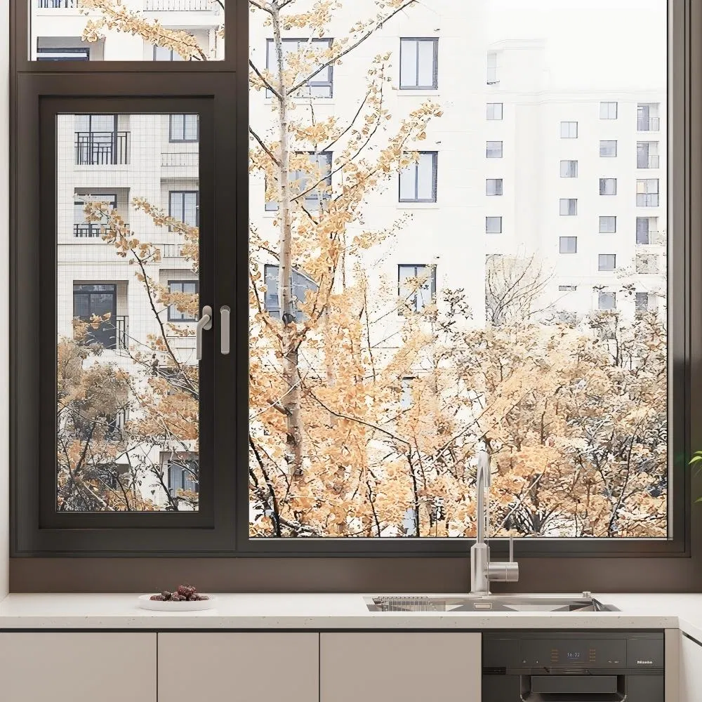 Made in China Aluminum Alumnium Casement Swing Window with Double Soundproof Glass Flyscreen for Home Villa Hotel