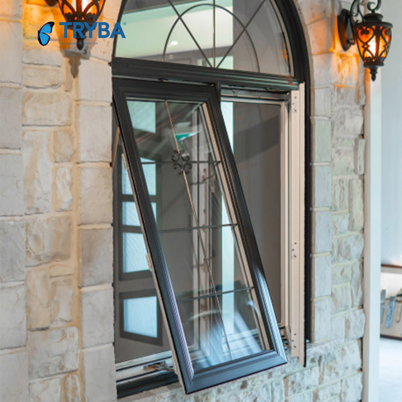 Anti-Theft Locking System Secure UPVC Awning Windows for Apartments