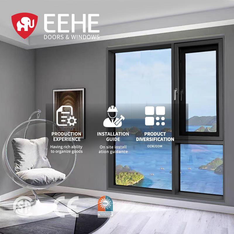 Eehe Custom Fixed Aluminium Windows with Quality Hopper Laminated