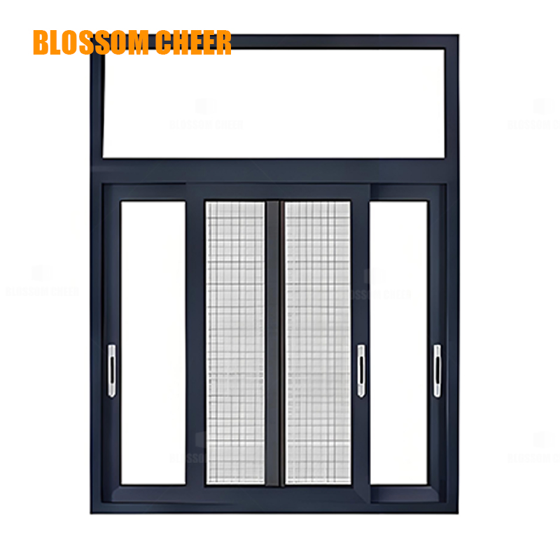 Factory Picture Windows with Shutters Aluminum Fixed Floor Ceiling Windows