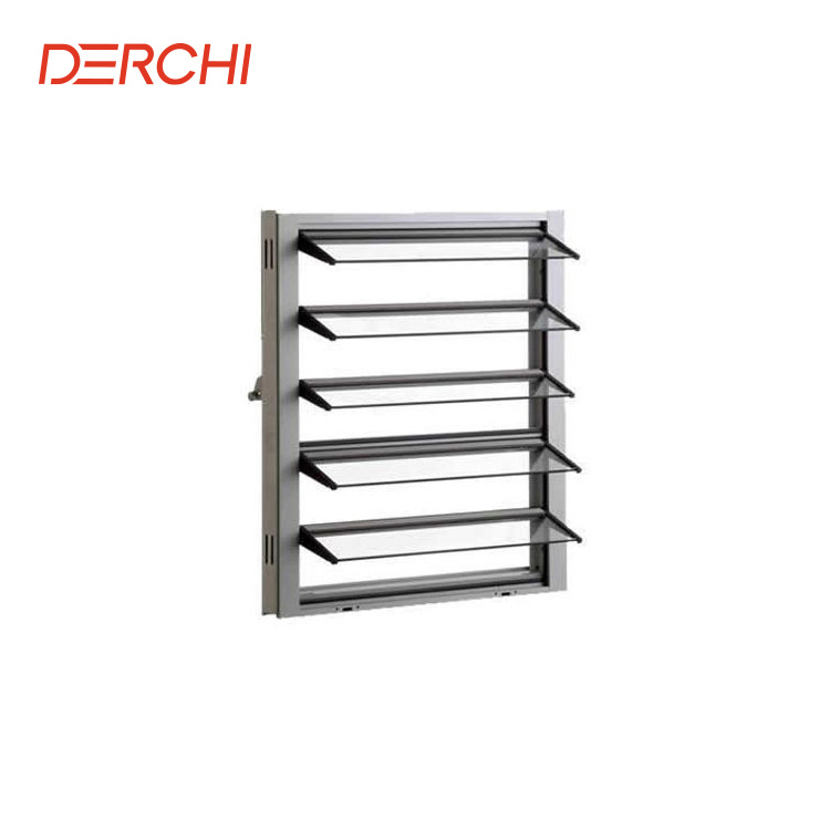 Aluminium Louvre Window Balcony Jalousie Burglar Proof Aluminium Louvre Window with Mosquito Net Louvre Extrusion Profile