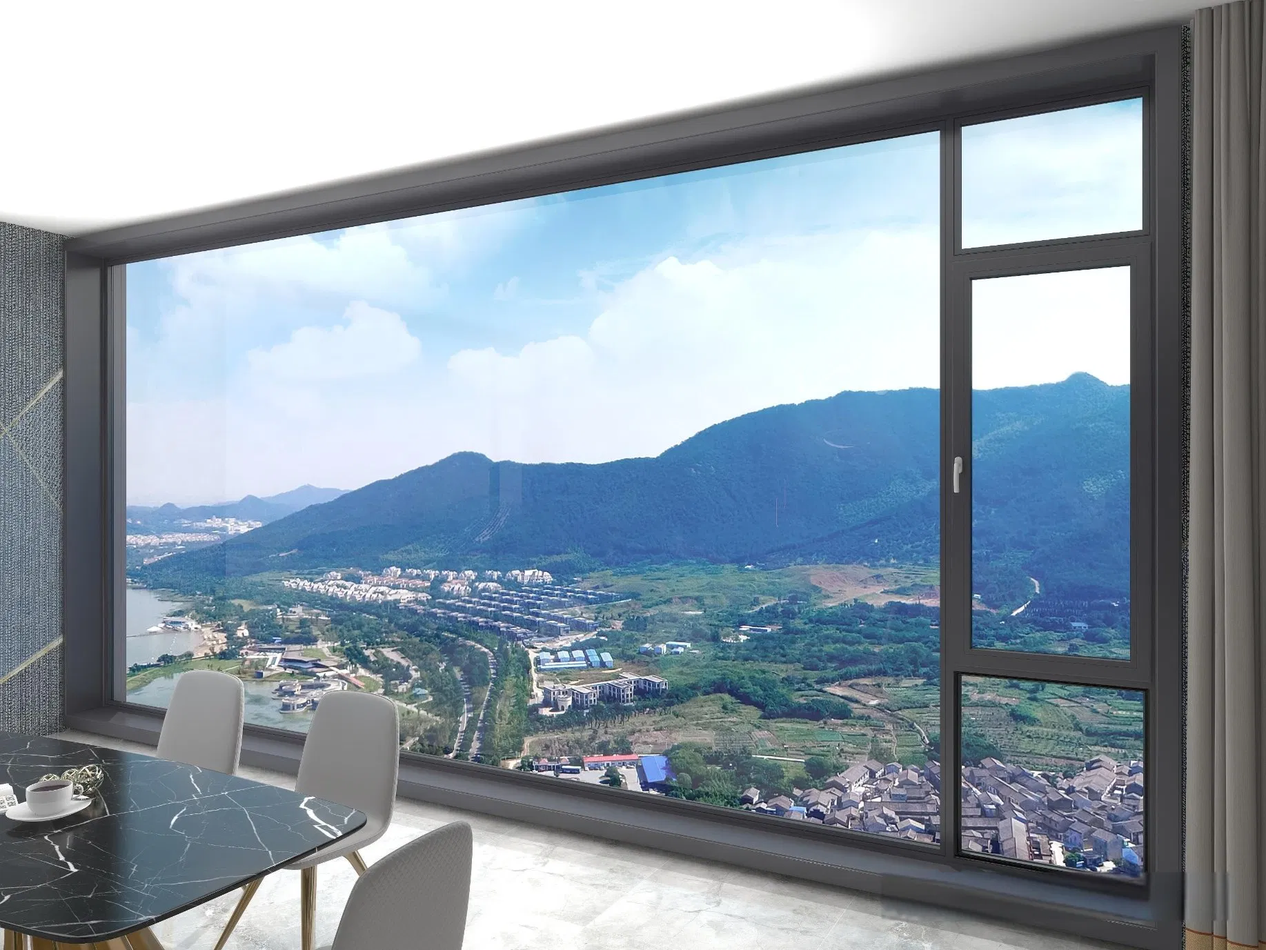 Aluminum Profile for Windows and Door Awning Horizontal Sliding Jalousie Louvre Used Aluminium Alloy Folding Glass Round Shutter Casement Door and Window