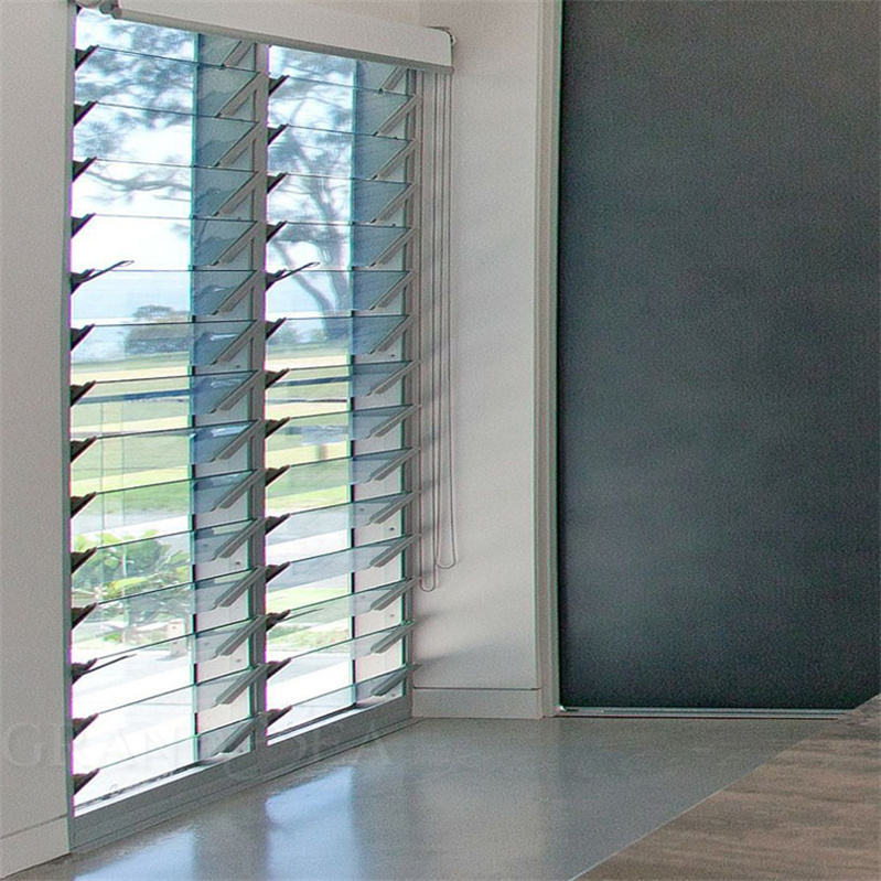 Cbmmart Adjustable Blades Glass Jalousie Louvre Window Manual Automatic