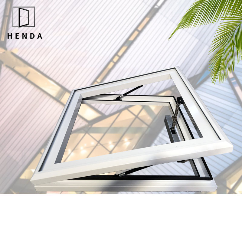 Custom Made Cheap Commercial Sloping Roof Hopper Window Skylight Commercial Sloping Window