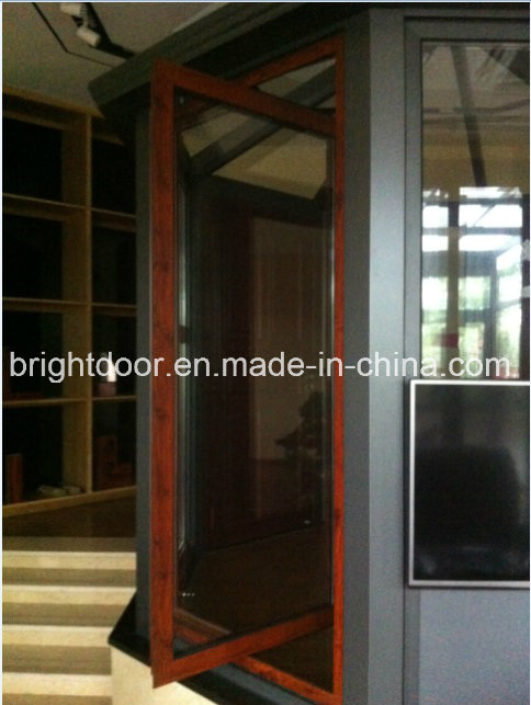 Aluminium Frame Vertical Pivot Window with Tempered Glass