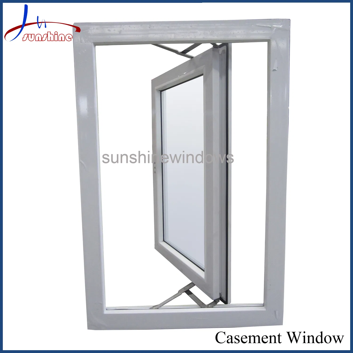 Customized Design Vinyl Hurricane Impact Window Plastic UPVC PVC Casement Windows for House