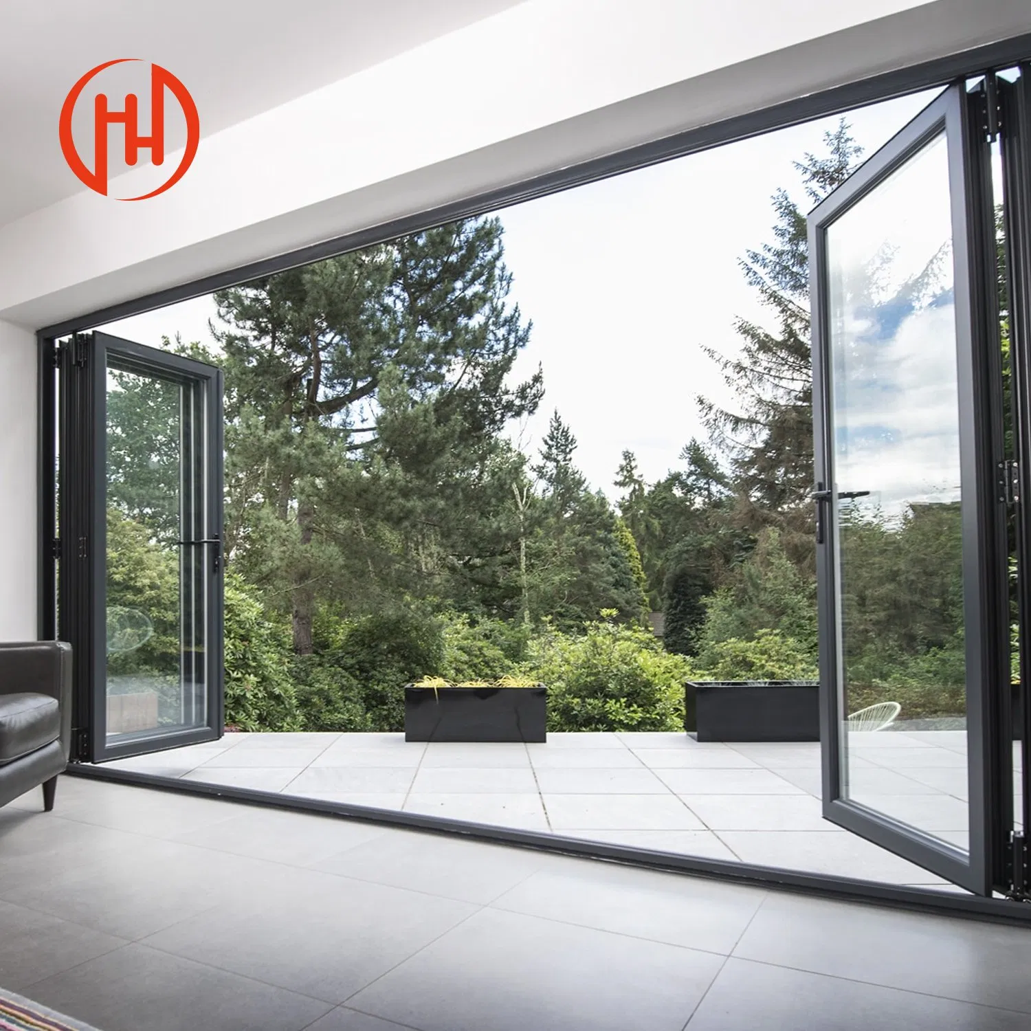 As2047 Cheap Aluminum Bifold Folding Glass Windows, Aluminum Folding Window with Thermal Break