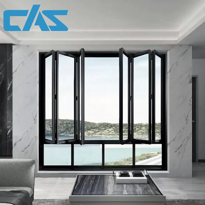 Premium Commercial Aluminum Folding Bifold Glass Window for Homes