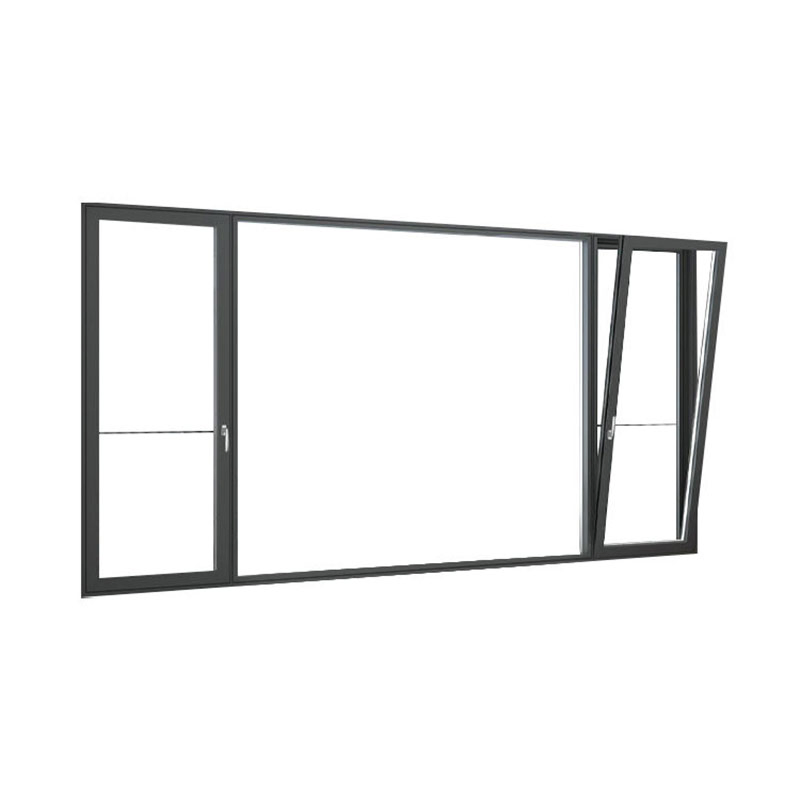 American Certificate Simple Design Triple Tempered Glass Aluminum Frame Soundproof Glazing Tilt &amp; Turn Windows