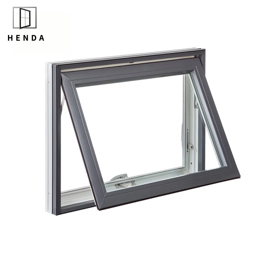 Heat Insulated Double Glazing Bow Bay Awning Swing Casement French Sliding Aluminum Awning Window with Fly Mesh