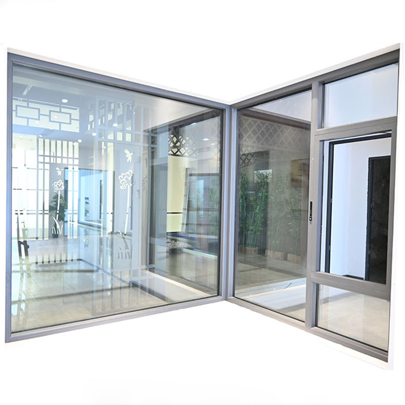 Aluminium Bay/Bow Window House Apartment with Stainless Steel Mosquito Net Double Glass