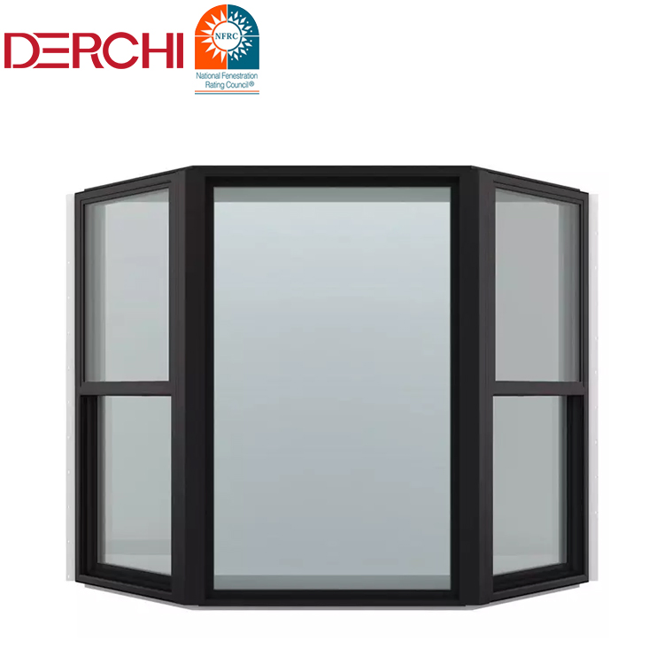 House Double Glazed Bay Windows Hurricane Impact Aluminum Bow Windows
