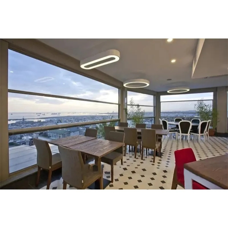 2024 Latest Automatic Vertical Slide Electric Lift up Double Glass Aluminum Frame Single Hung Window