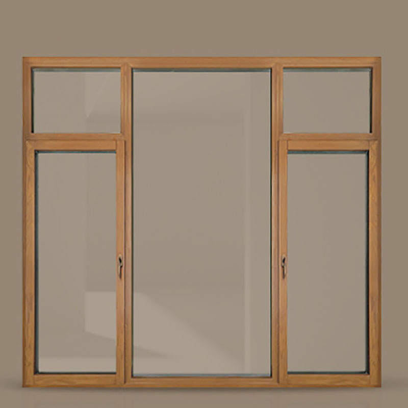 Soundproof Aluminum Clad Wood Windows Triple Glazing Wind Resistant and Heat Insulating Guarding Wooden Window