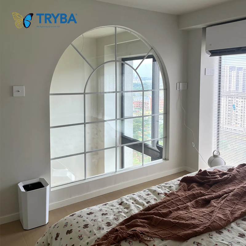 High End Curved Glass Aluminum Fixed Picture Windows for Landmark Buildings