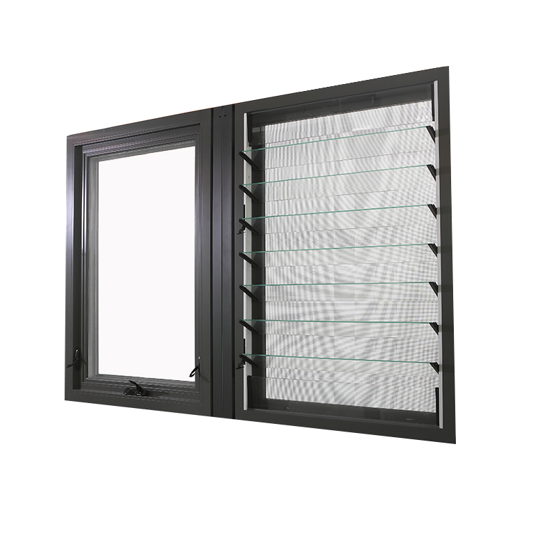 Aluminium Louvre Window Balcony Jalousie Burglar Proof Aluminium Louvre Window with Mosquito Net Louvre Extrusion Profile