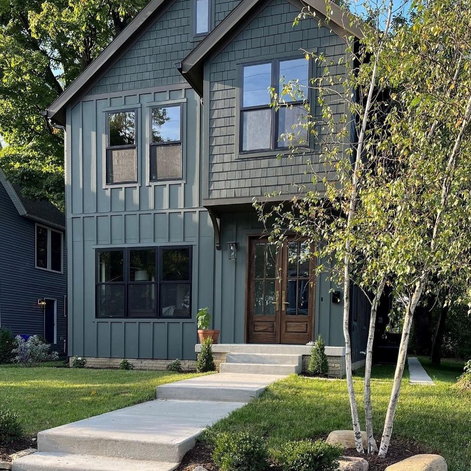 Thermal Break Black Double Glass Aluminum Single Hung Window