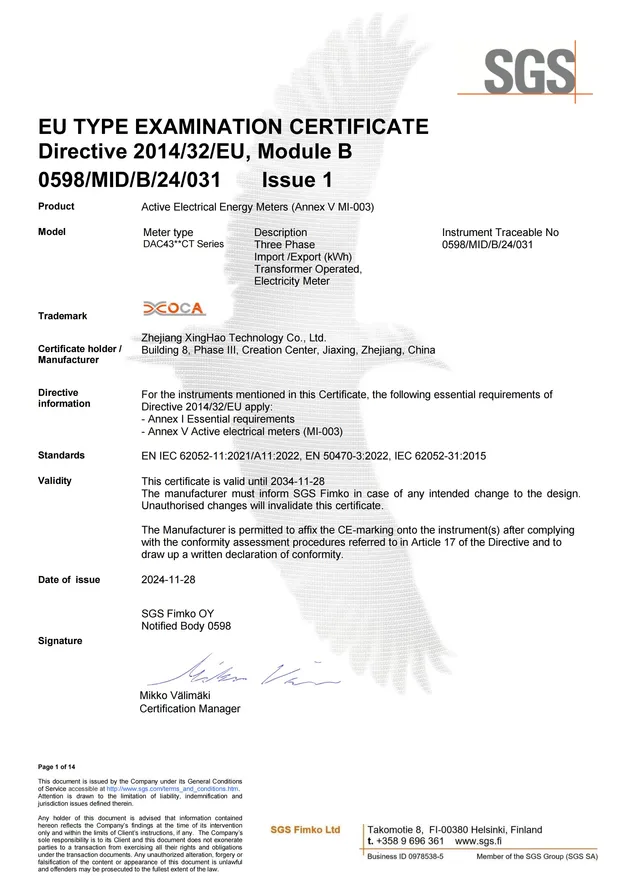 Certificação Dac4300CT