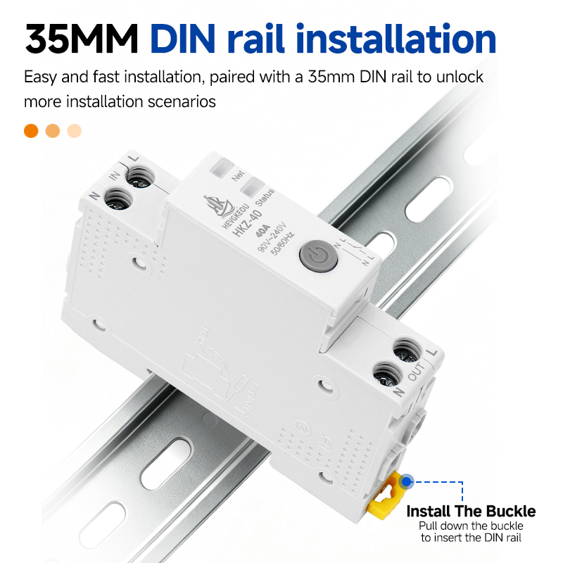 Contator AC Modular Montado em Trilho DIN 2p AC220V para Casa Inteligente Hotel Residencial