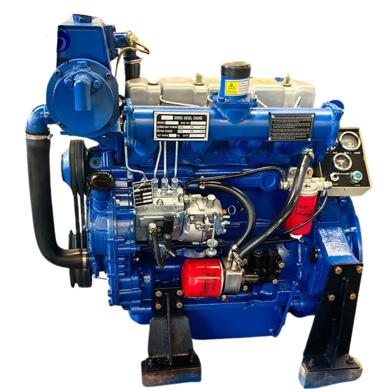 Motor Diesel Marinho - Vista Lateral