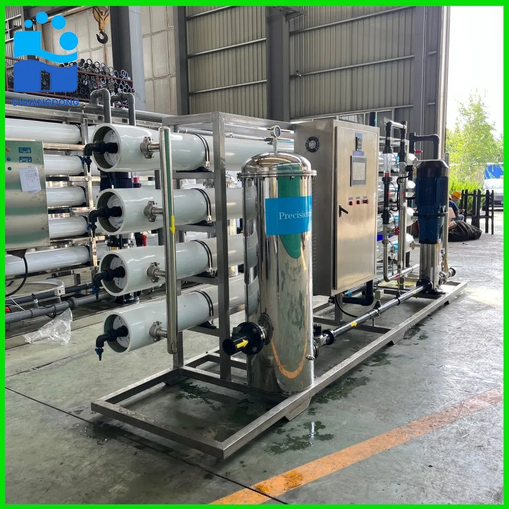 Sistema de Purificação de Água por Osmose Reversa com Estrutura de Aço Inoxidável 15tons Por Hora Máquina RO com Acessórios Premium
