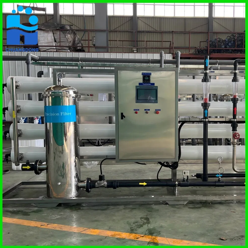Sistema de Purificação de Água por Osmose Reversa com Estrutura de Aço Inoxidável 15tons Por Hora Máquina RO com Acessórios Premium