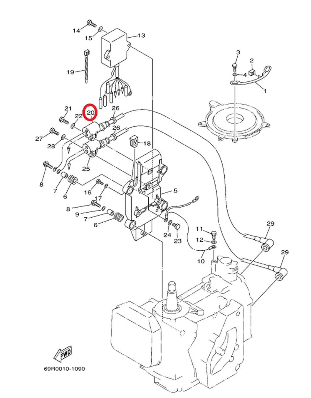 Instruções de instalação da Bobina de Ignição YAMAHA