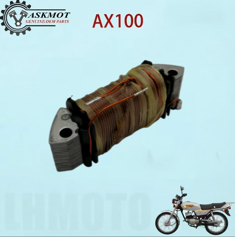 Ax100 Placa do Estator de Motocicleta e Conjunto de Bobina do Gerador Peça de Reposição para Motocicleta