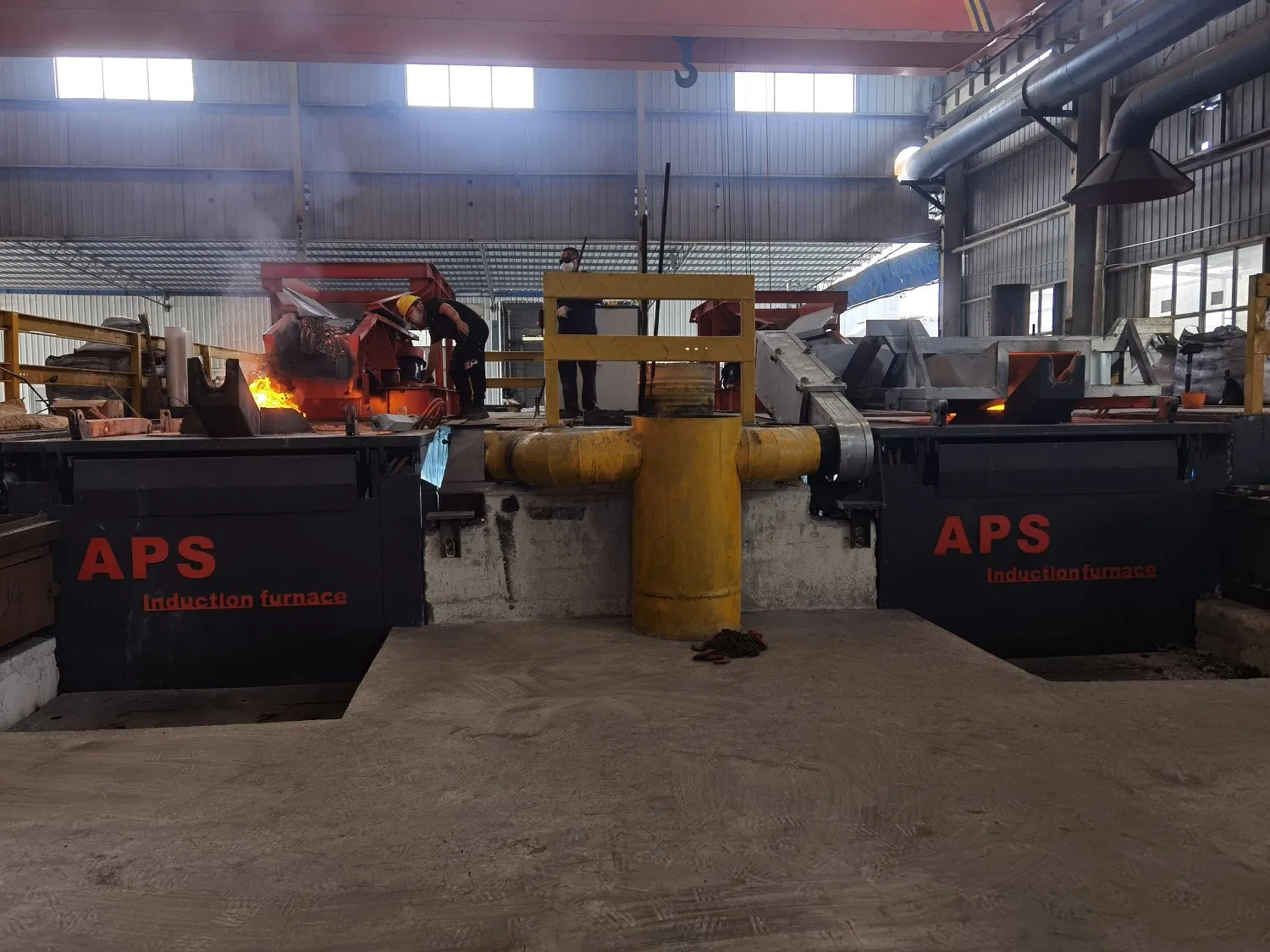 Sistema de Forno de Derretimento de Alumínio Horizontal Aps Padrão Internacional Aprovado pelo CE 1500kg