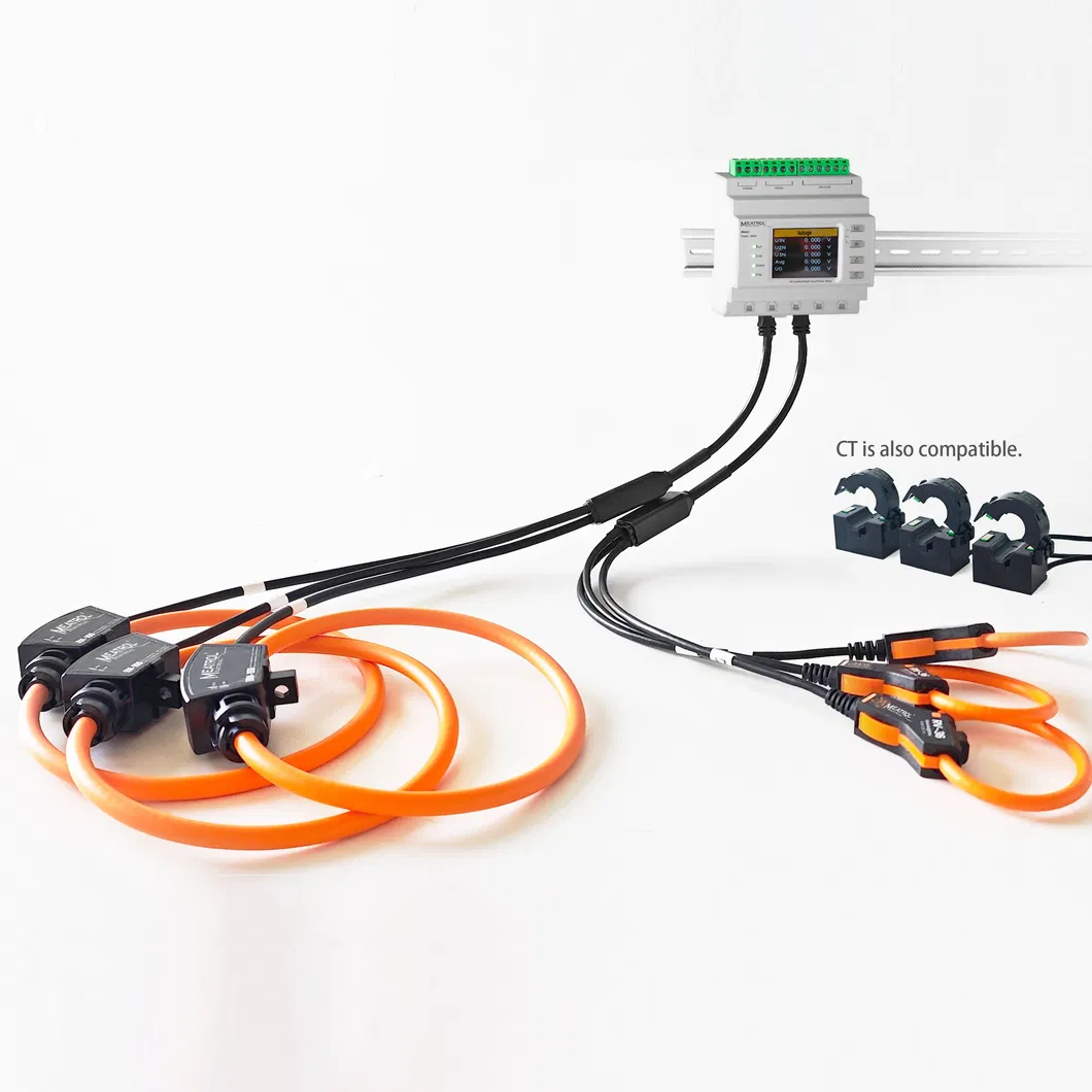 Me431 Medidor de Energia Trifásico de Quatro Canais para Trilho DIN com Bobina Rogowski Modbus TCP/IP